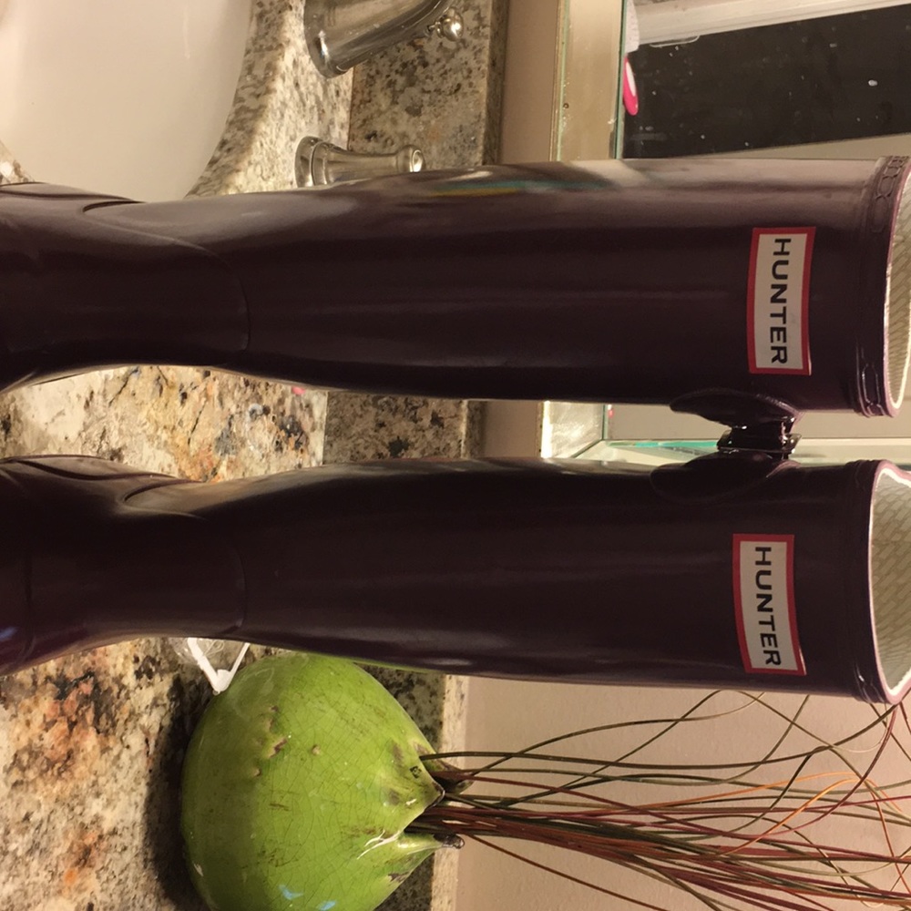 Hunter boots-deep purple